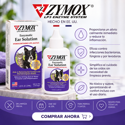 Zymox Ear Solution con Hidrocortisona 0.5%