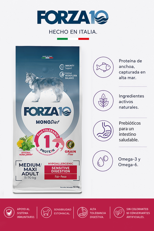 Forza10 Daily Pro Healthy Digestion Medium/Maxi 3.3lbs - 22lbs